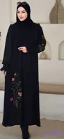 عبا شیک زنانه مدل فرشته گل دوزی ✨جنس الیزه درجه ۱ ✅بسیار پر فروش با بهترین کیفیت مستقیما از تولیدی (فروش تک وعمده آرومافشن) rash