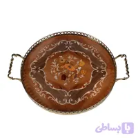 سینی چوبی معرق گرد کد CH03