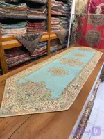 رومیزی رانر ناهارخوری 170*50 طرح اردیبهشت سبز آبی روشن