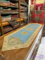 رومیزی رانر ناهارخوری 170*50 طرح اردیبهشت آبی روشن