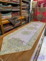رومیزی رانر ناهارخوری 170*50 طرح اردیبهشت یاسی