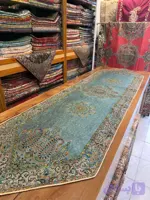 رومیزی رانر ناهارخوری 170*50 طرح اردیبهشت سبز آبی