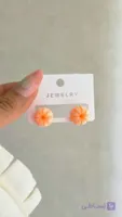 گوشواره طرح نارنگی باکیفیت کیوت و خوردنی😋