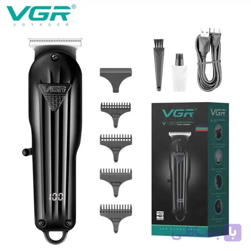 ماشین اصلاح سر و صورت VGR982اصلی با 12ماه گارانتی خط زن صفرزن