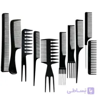 ست شانه مو آرایشگاهی 10عددی