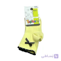 جوراب نخی نوزادی لیمویی Tuptusie