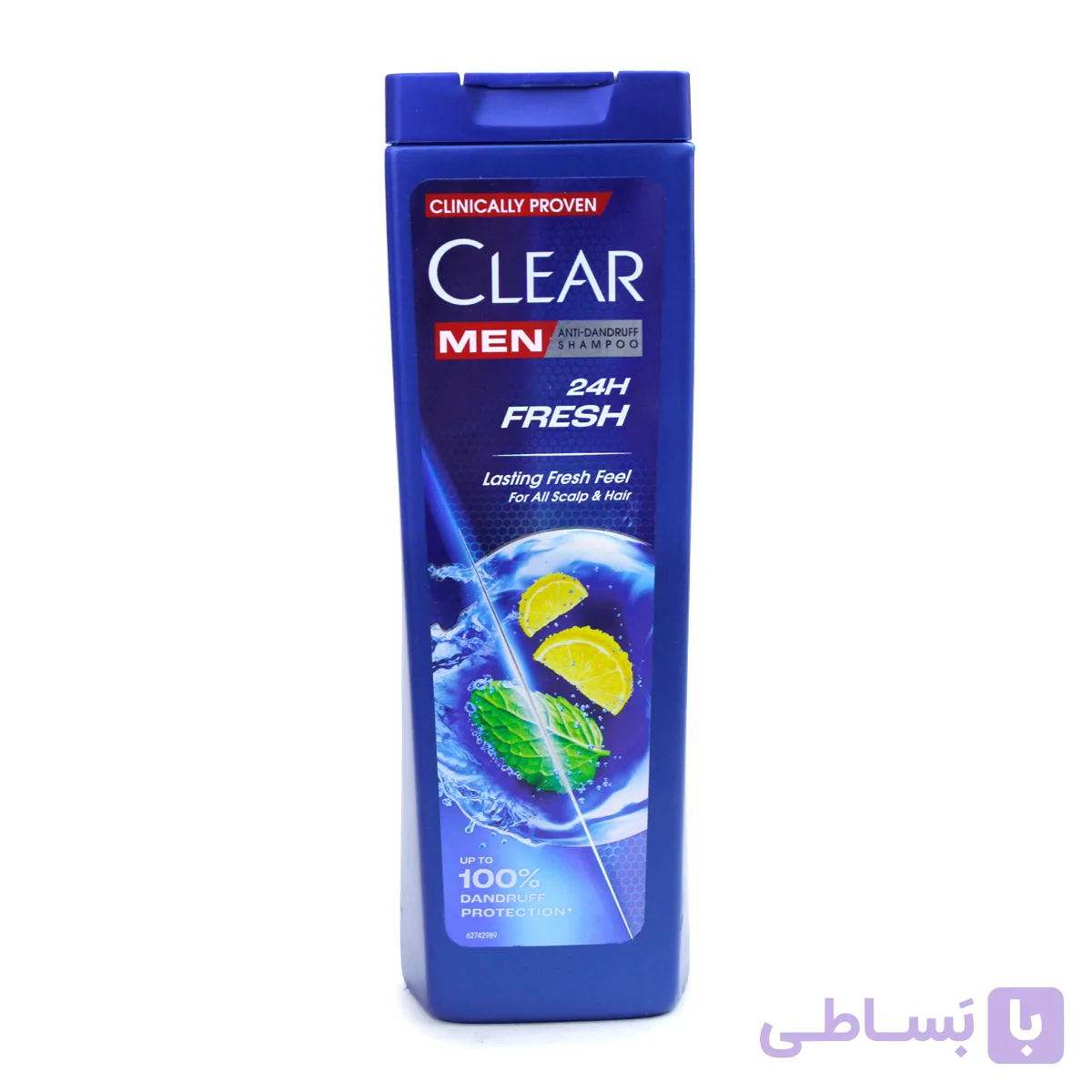شامپو ضد شوره مردانه کلیر مدل 24H Fresh لیمو و نعناع حجم 360 میل
