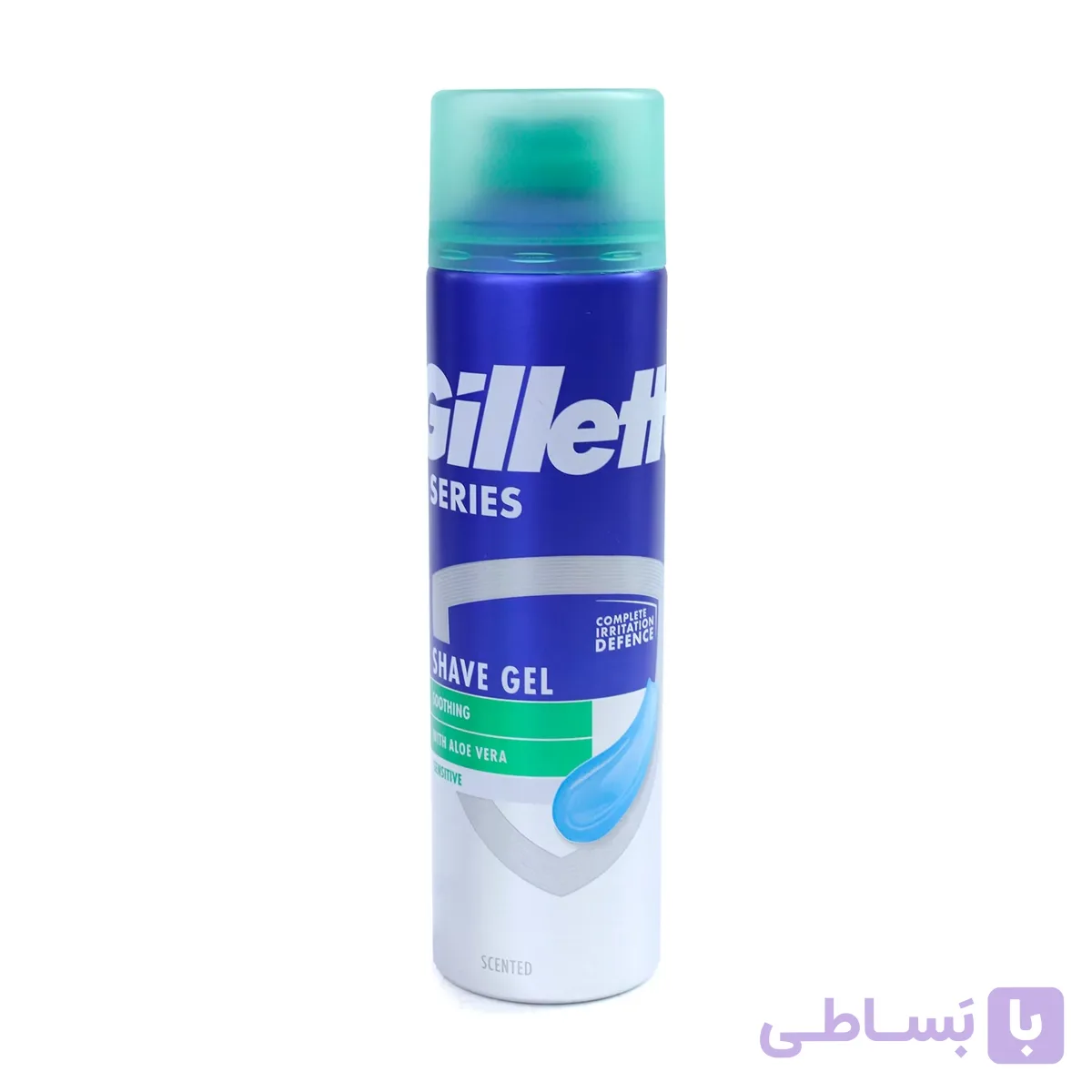 ژل اصلاح ژیلت مناسب پوست حساس مدل Soothing حاوی عصاره آلوئه ورا 200 میل