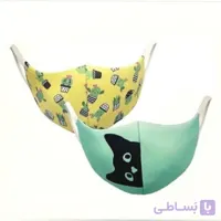 ماسک پارچه ای طرح گربه و کاکتوس