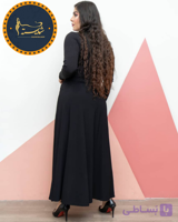 دامن زنانه کلوش بلند مشکی دارای سایزبندی