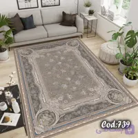 کاور فرش / روفرشی کشدار مخمل شانل ترک کد A739