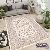 کاور فرش / روفرشی کشدار مخمل شانل ترک کد A694