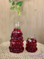 بطری لیوان دار حبابی جنس بلور با کیفیت با جعبه کادویی