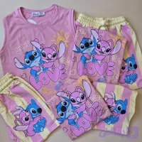 ست تاپ شلوارک استیچ دخترانه💗