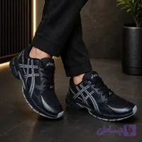 کفش اسیکس مردانه مدل ایربولینگ رنگ مشکی طوسی سایز 41 تا 44