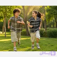 وست کلاهدار بچگانه و زنانه کنفی ترک تابستانه خنک سایز 3 تا 14 سال