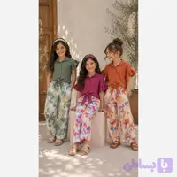 ست شومیز و شلوار دخترانه موسلین تابستانی 4 الی 10 سال