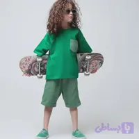 تیشرت و شلوارک پنبه لاکرا اسپرت بچه گانه سایز 2 تا 8 سال