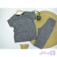 ست تیشرت و شلوارک زنانه پنبه ای کد 11108