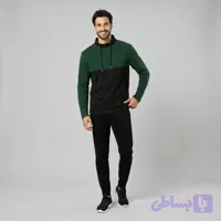 ست سویشرت و شلوار راحتی مردانه دو رنگ با یقه ایستاده جودون و پلی استر پنبه