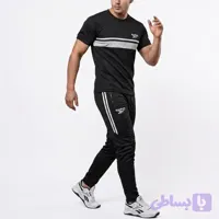 ست تیشرت و شلوار مردانه مدل REBOB جنس مولینه رنگ مشکی سایز L تا 2XL