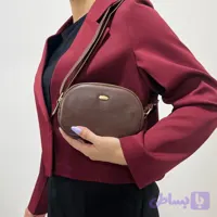 کیف دوشی دخترانه چرم شرانگ دو زیپ مینیمال کد 1382