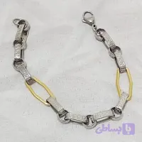 دستبند اسپرت استیل طرح ورساچی رنگ نقره ای ضد حساسیت
