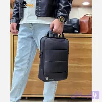 کیف دوشی دستی جادار ضد آب جنس اسکین و برزنت خارجی - شال پرنسا