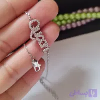دستبند نقره زنانه عیار 925 روکش طلا طرح قلب
