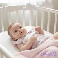 رامپر نوزادی دخترانه صورتی چهارخونه صدفی مجلسی سایز 3 تا 18 ماه