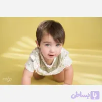 ست لباس نوزادی پنبه طرح گنجشک بلوز آستین کوتاه و شلوار