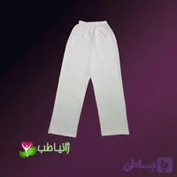 شلوار راحتی مردانه نخی رنگ کرم روشن سایز L و XL