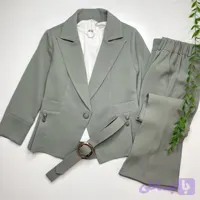 کت و شلوار 2 تکه دخترانه پارچه مازراتی سایز 10 تا 15 سال