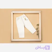 شلوار نخی زنانه ساده کرم رنگ
