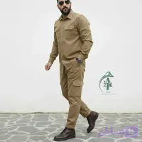 ست پیراهن و شلوار کتان مردانه مدل یاشیل رنگ مشکی