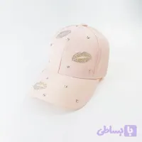 کلاه کپ زنانه طرح لب نگینی کد 6794