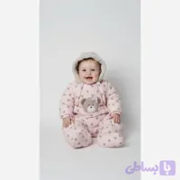 کاپشن سرهمی شمعی کلاهدار دخترانه طرح تیانا با دستکش و پاپوش
