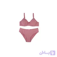 ست شورت و سوتین نخی پرسی فنردار طرح نقطه زنانه و دخترانه