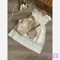 کت و سارافن دخترانه مجلسی ژاکارد و دانتل وارداتی مناسب 4 تا 16 سال