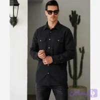 پیراهن کتان مردانه مدل یاشیل رنگ مشکی در 5 سایز مختلف