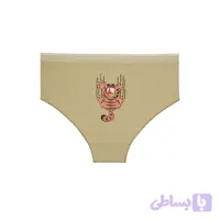 شورت زنانه اسلیپ پشت چاپی طرح گارفیلد نخی سایز 2XL نارین