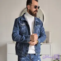 کت لی مردانه و زنانه پارچه جین ترک ضخیم بدون کشسانی در سه رنگ آبی