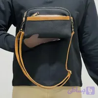 کیف دستی و دوشی پاسپورتی زنانه چرم مصنوعی با 4 زیپ و بند مچی و بلند کد 1389