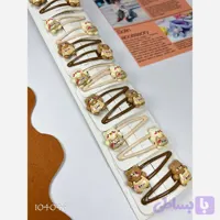 پک دو عددی گیره مو تق تقی رنگ یاسی کرومی