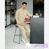 شلوار مردانه الیاف طبیعی مدل سهند رنگ سفید 100 درصد پنبه