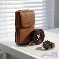 کیف مردانه جاموبایلی چرم مصنوعی روزمره