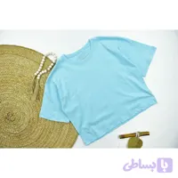 تیشرت باکسی زنانه ساده پنبه ای یقه گرد تک سایز