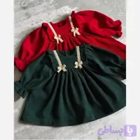 پیراهن دخترانه مخمل کبریتی مناسب سن 6 ماه تا 8 سال