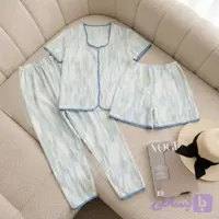 ست بلوز شلوار و شلوارک زنانه سه تیکه کریشه فری سایز مناسب تا 52