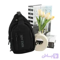 کیف دوشی اسپرت مردانه پارچه ای زیپی بند بلند چهار جیب بیرونی یک جیب داخلی